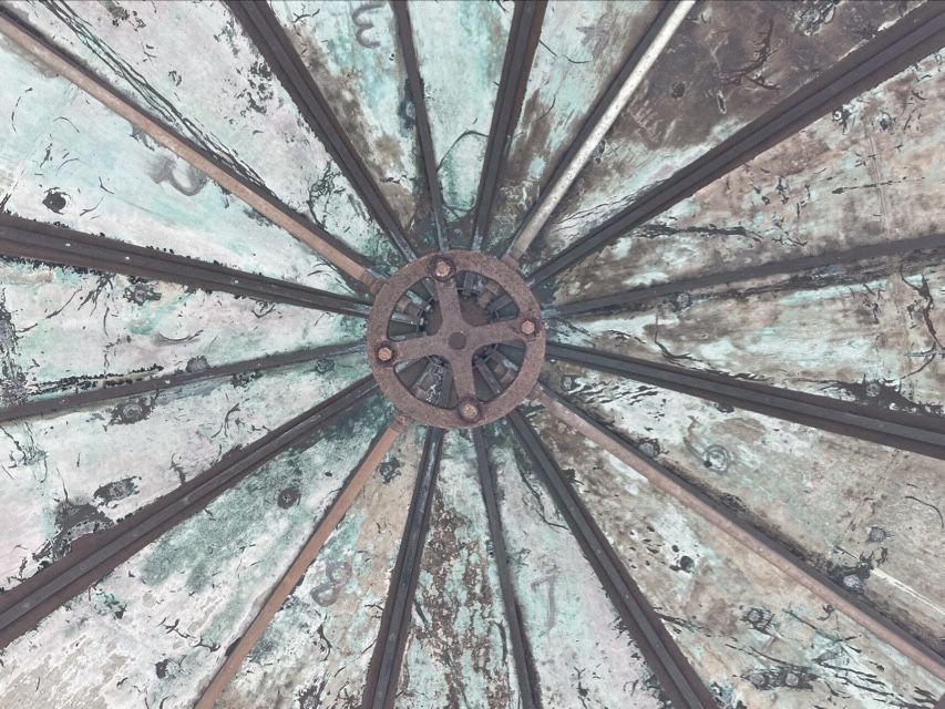 Ceiling of the lighthouse cupola at Cape Henry, VA. (2023)