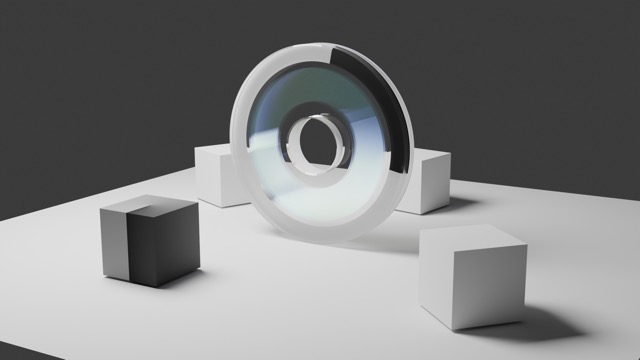 A very early concept for a futuristic data disc.  I quickly abandoned this idea after seeing that it was far too slick and minimalistic to be a good fit for my setting.