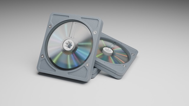 Early render of the textured plastic case.  I hadn't yet worked out how to make the material properly photorealistic.