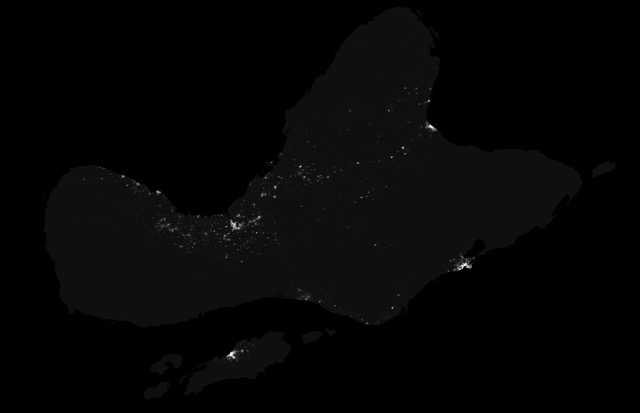 The population of Alpha's sole inhabited landmass is relatively small and sparse.