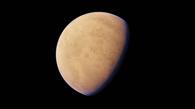 The dry atmosphere of Beta leaves the blue fringe on its terminator clearly visible.