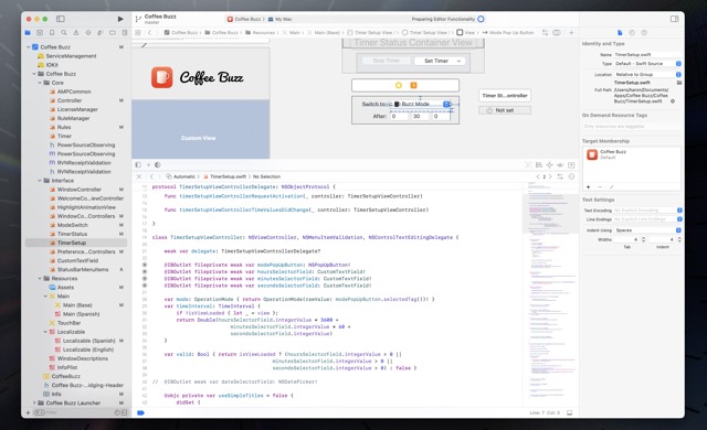 The Xcode project containing all of my code, resources, and configuration.