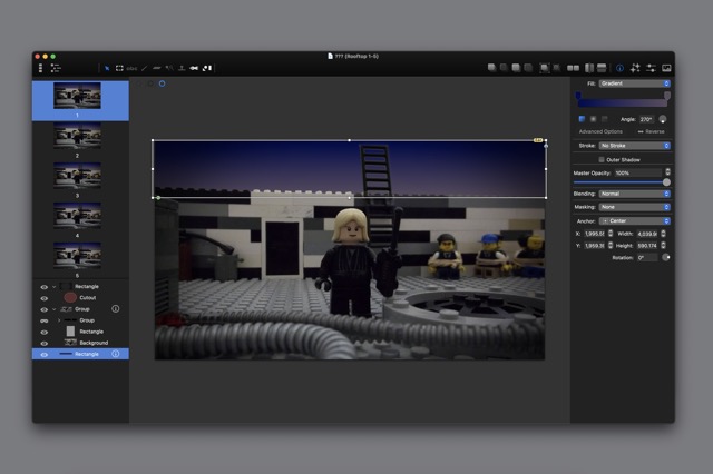 Sky replacement and day-to-night vignette.