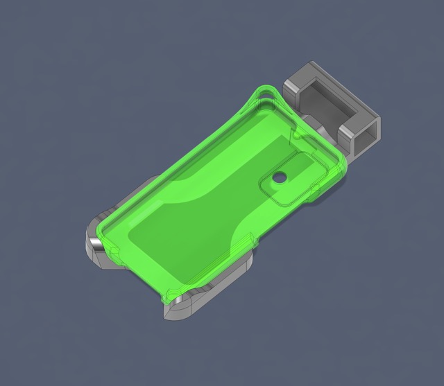 A side project related to my day job: custom phone cases and corresponding rigid mounting brackets. (2022)