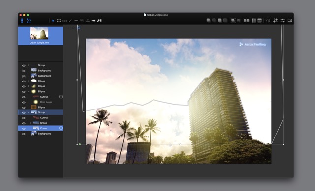 Replacing the background of one image with something entirely different, with a bunch of lighting effects layered on top.