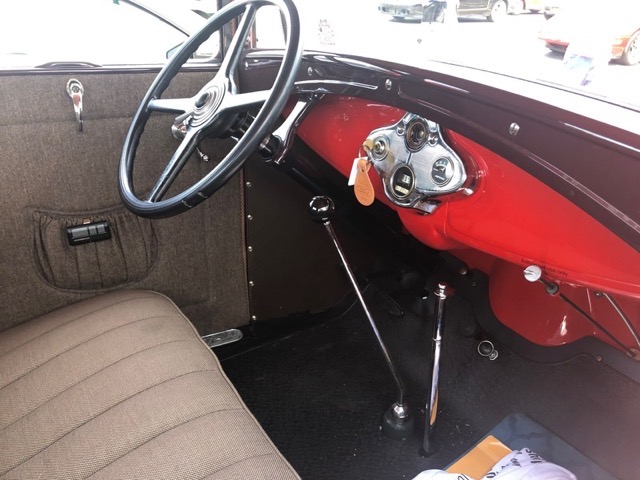 The mostly-recognizable dashboard of a 1931 Ford Model A.  (Photo by Kenn Peters)