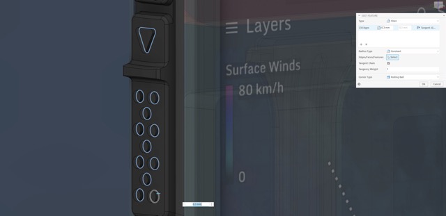 Reworking the design of a 3D asset in Autodesk Fusion.